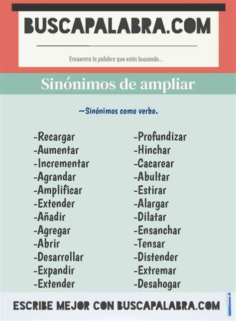 ampliar sinónimos.